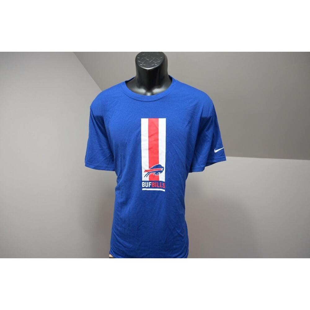 Nike Gym Shirt Dri Fit NFL Buffalo Bills Blue Athletic Tee Mens Size 2XL XXL